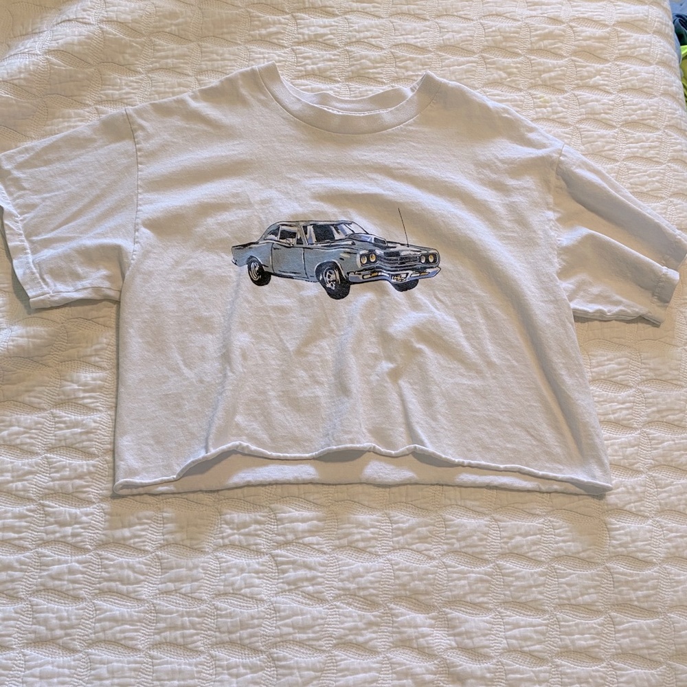 brandy melville vintage car crop top
